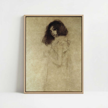 Framed Canvas - Framed canvas in oak color frame