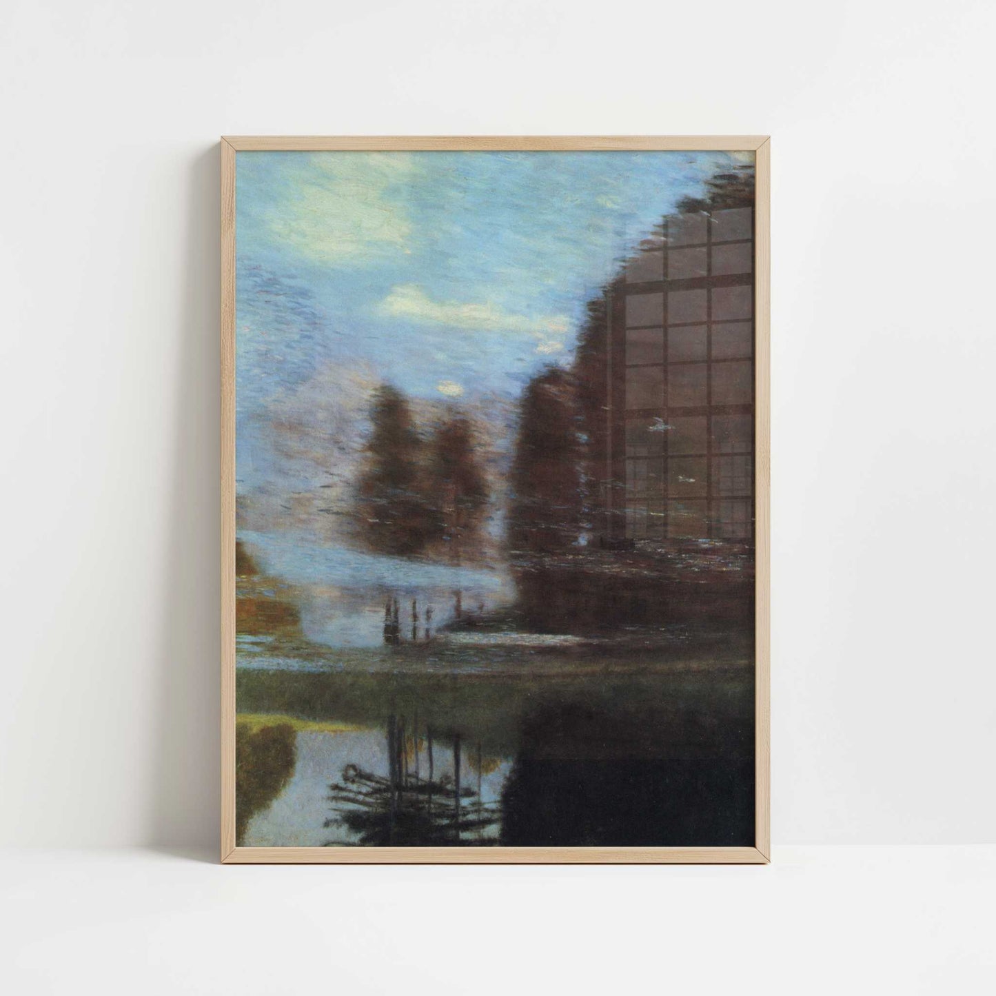 Quiet Pond in Park at Schloss Kammer (1899) by Gustav Klimt – Art Print - Art print in oak frame