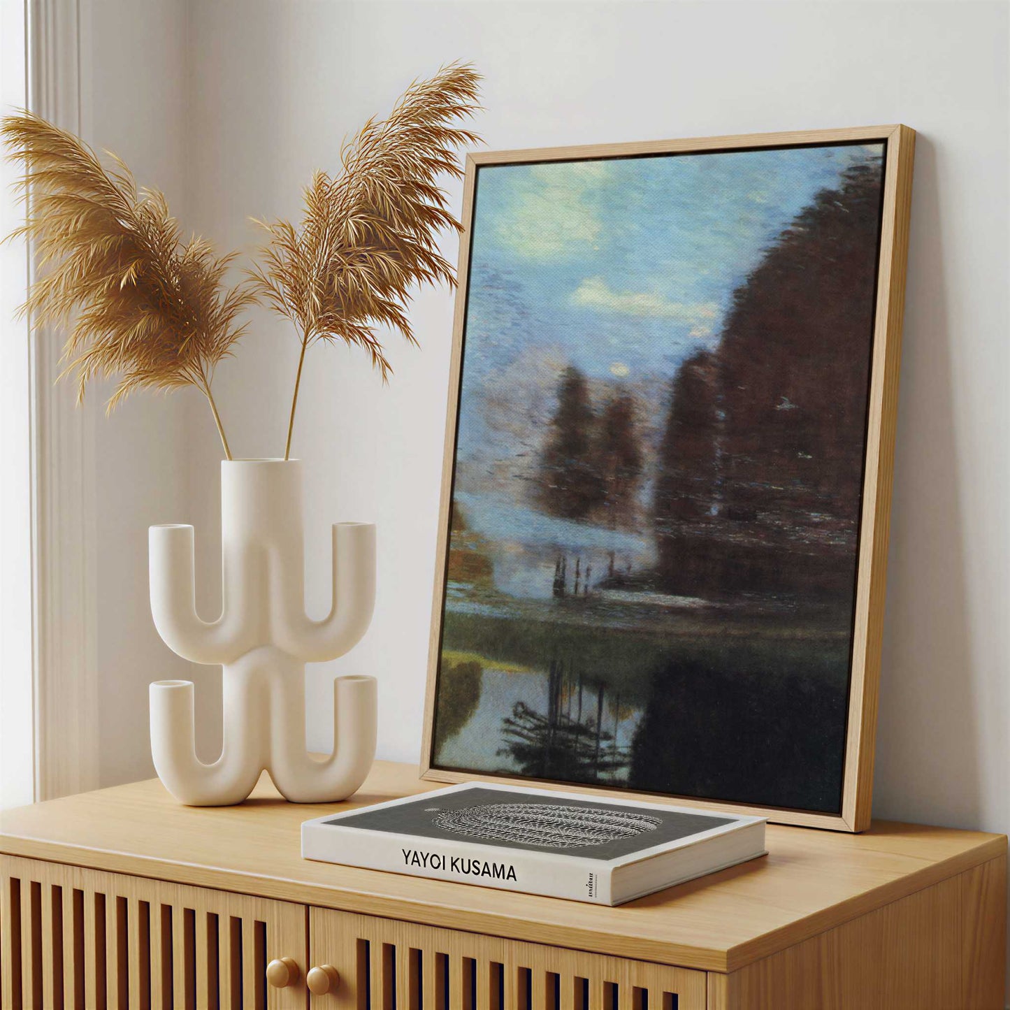 Framed Canvas - Framed canvas in a stylish interior setting