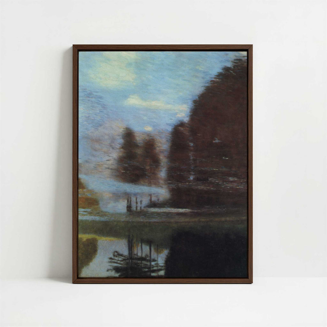 Framed Canvas - Framed canvas in dark wood color frame