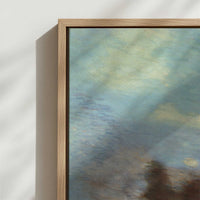 Framed Canvas - Close-up detail and texture of the framed canvas