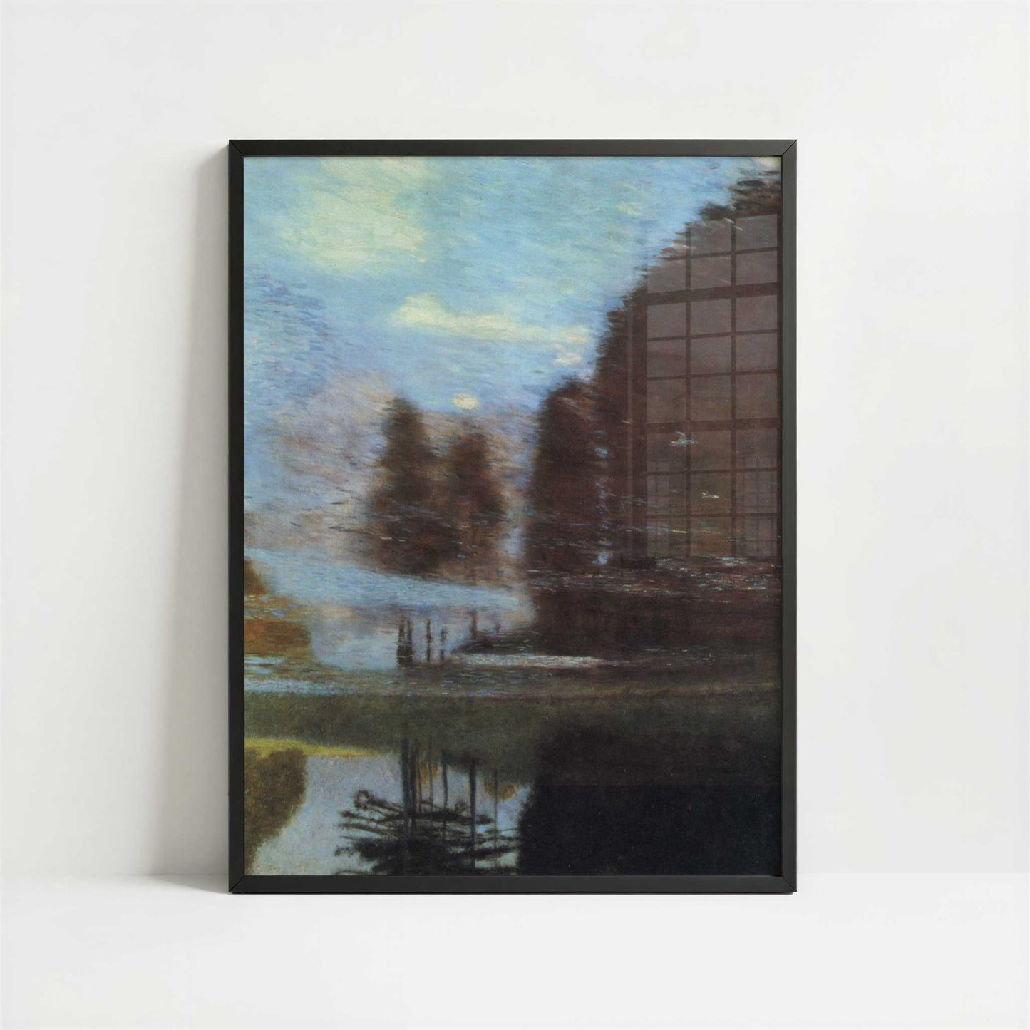 Quiet Pond in Park at Schloss Kammer (1899) by Gustav Klimt – Art Print - Art print in black frame