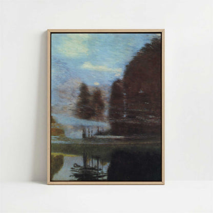 Framed Canvas - Framed canvas in oak color frame