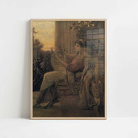 Sappho (1888-90) by Gustav Klimt – Art Print - Art print in oak frame