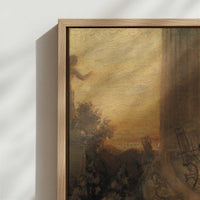Framed Canvas - Close-up detail and texture of the framed canvas