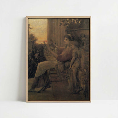 Framed Canvas - Framed canvas in oak color frame