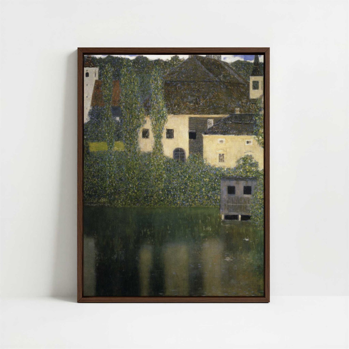 Framed Canvas - Framed canvas in dark wood color frame