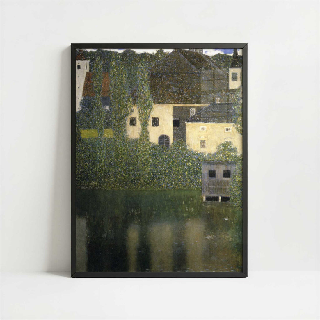 Schloss Kammer on Lake Attersee I (1908) by Gustav Klimt – Art Print - Art print in black frame
