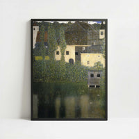 Schloss Kammer on Lake Attersee I (1908) by Gustav Klimt – Art Print - Art print in black frame