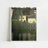 Schloss Kammer on Lake Attersee I (1908) by Gustav Klimt – Art Print - Art print in white frame