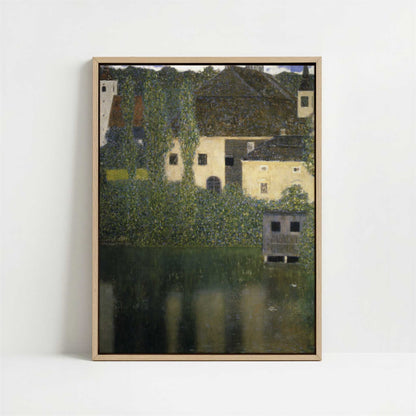 Framed Canvas - Framed canvas in oak color frame