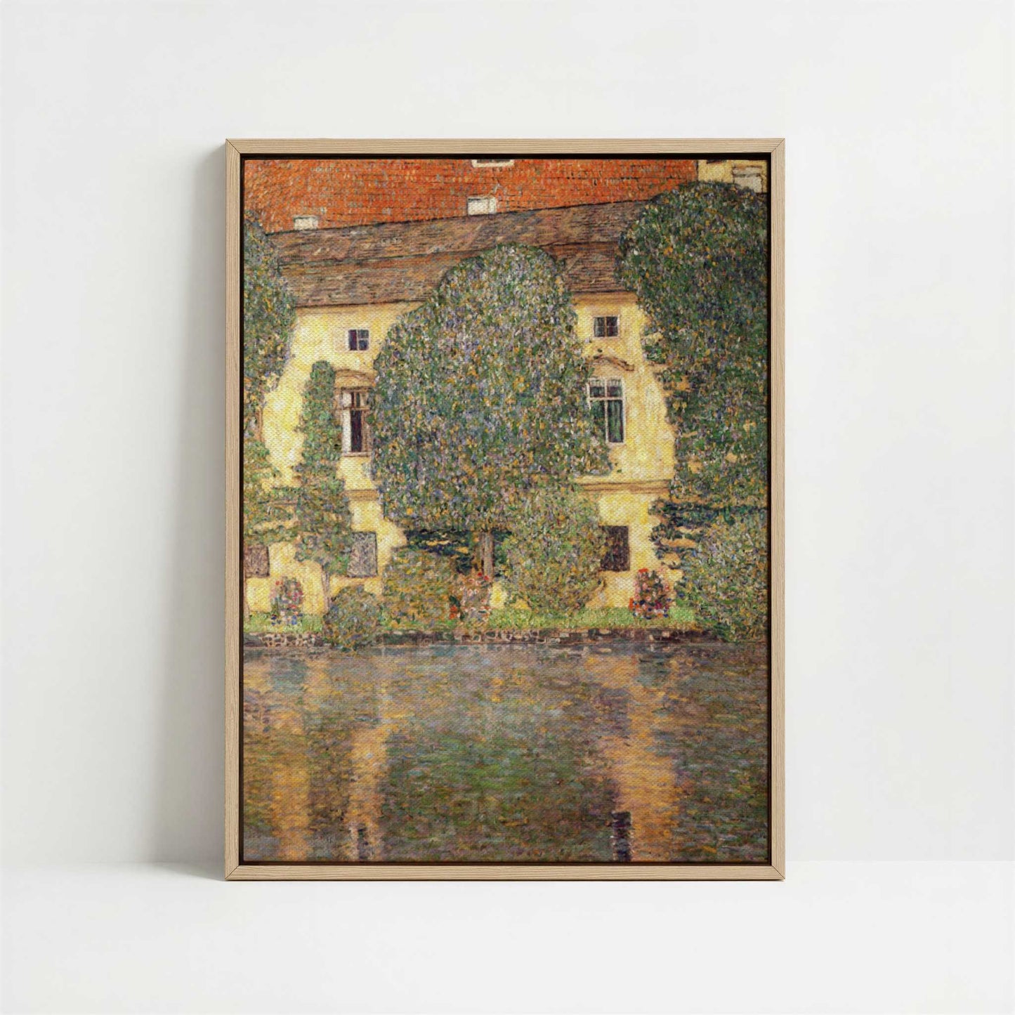Framed Canvas - Framed canvas in oak color frame