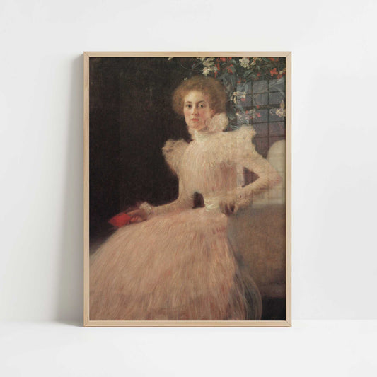 Sonja Knips (1898) by Gustav Klimt – Art Print - Art print in oak frame