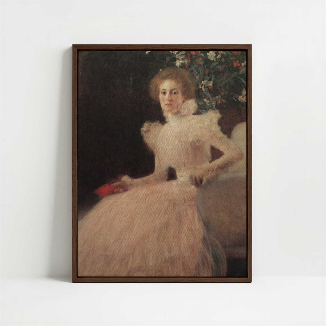 Framed Canvas - Framed canvas in dark wood color frame