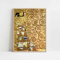 Expectation (1905-9) by Gustav Klimt – Art Print - Art print in oak frame