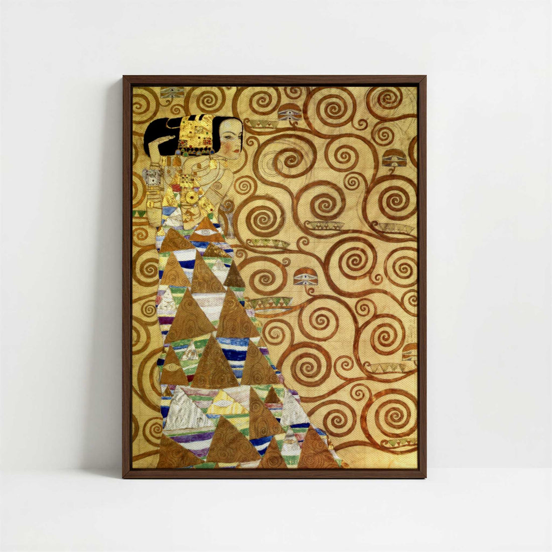 Framed Canvas - Framed canvas in dark wood color frame