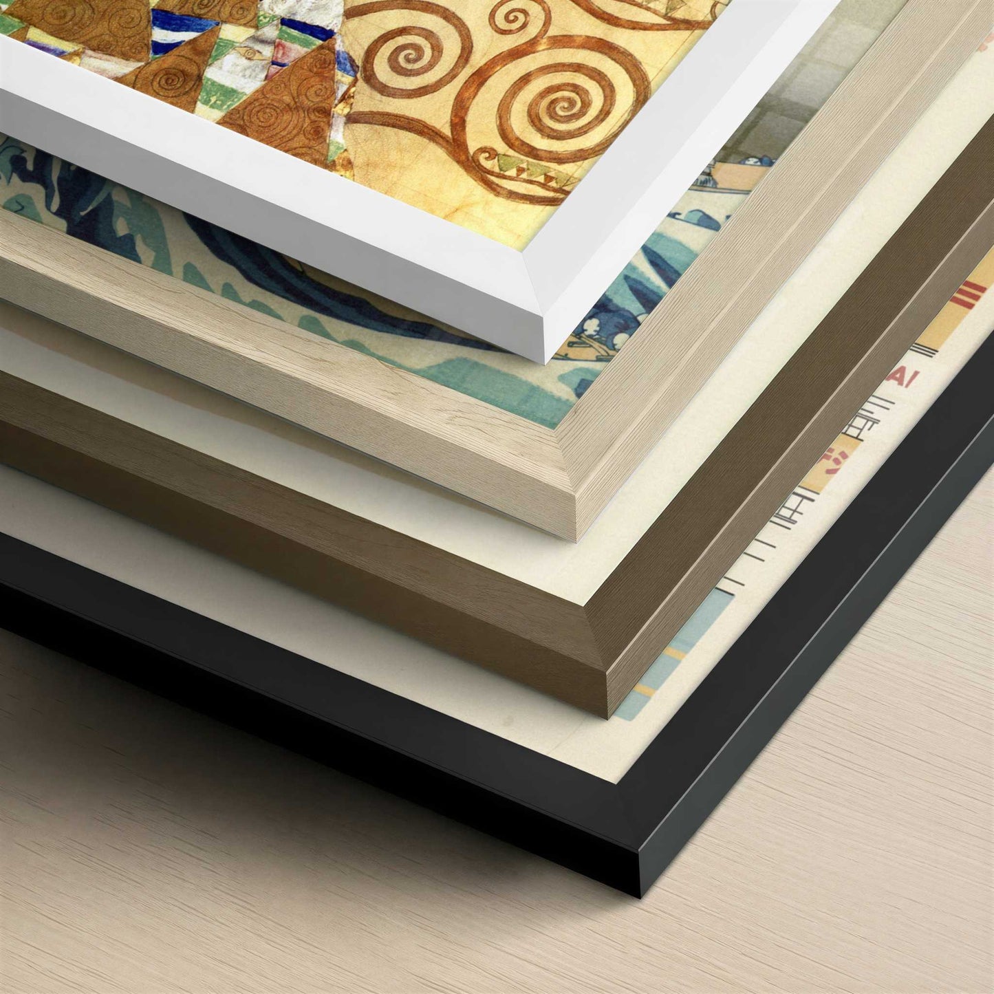 Expectation (1905-9) by Gustav Klimt – Art Print - Close-up detail of the different frames