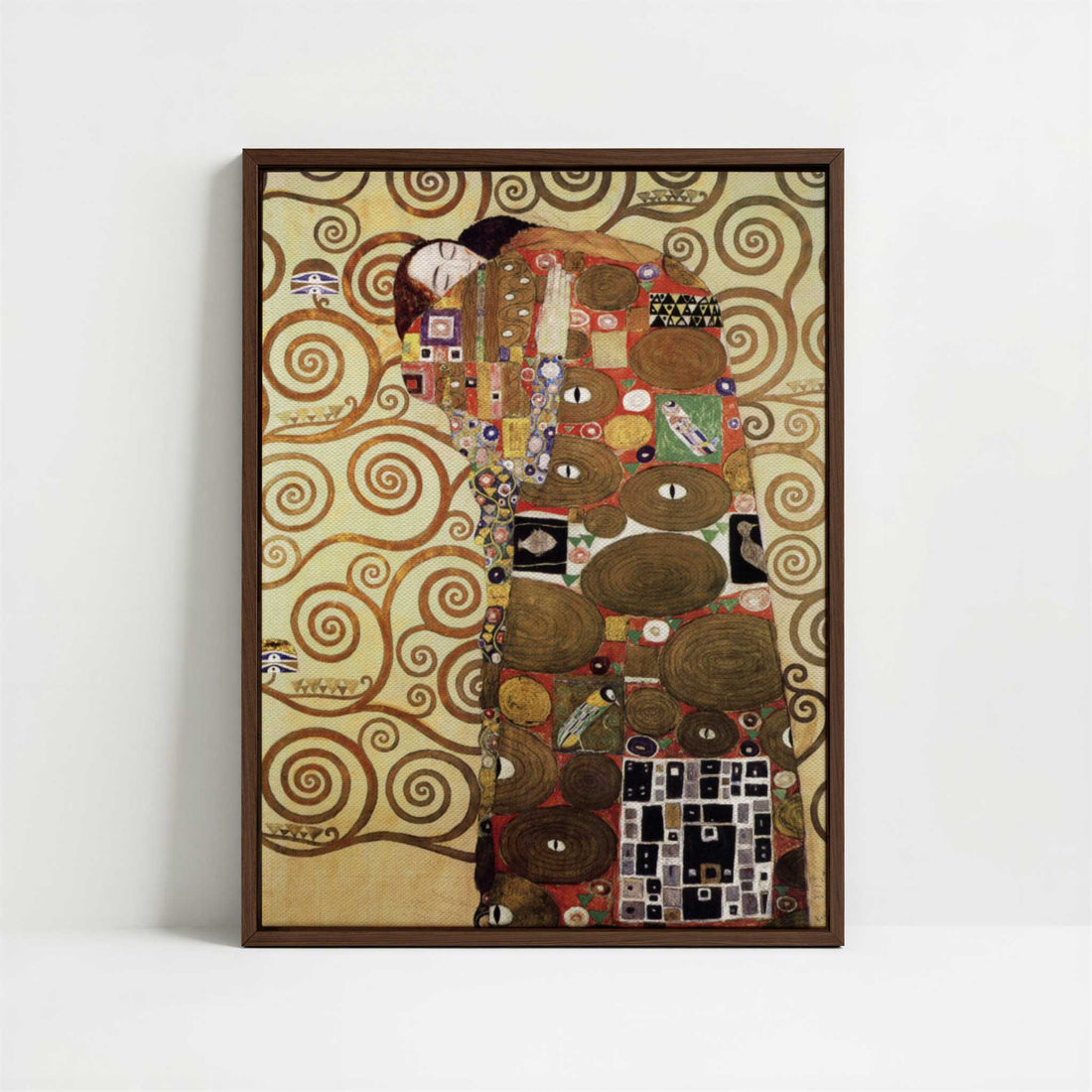 Framed Canvas - Framed canvas in dark wood color frame