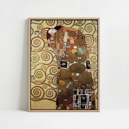 Framed Canvas - Framed canvas in oak color frame