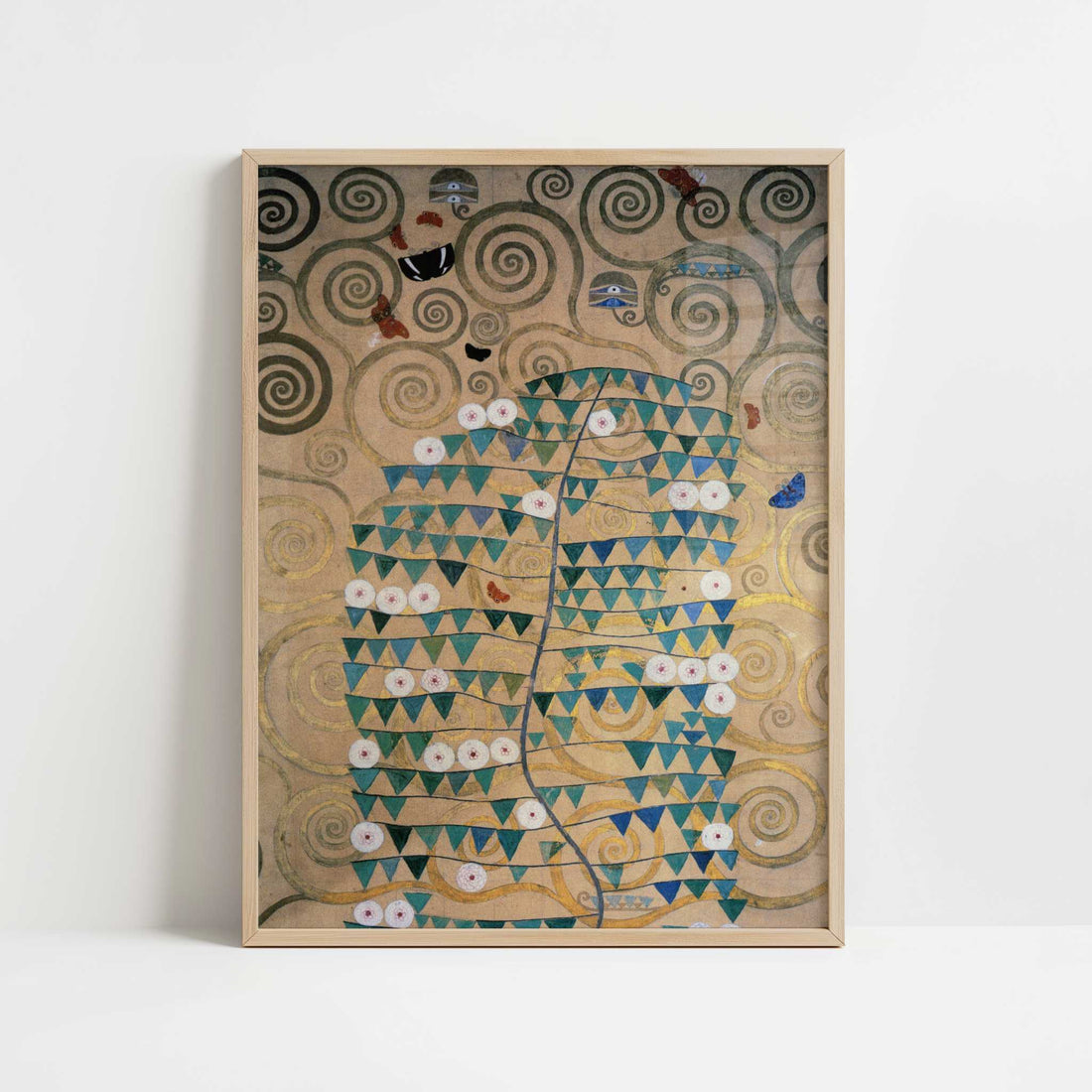 Stoclet Frieze, Tree (1905-9) by Gustav Klimt – Art Print - Art print in oak frame