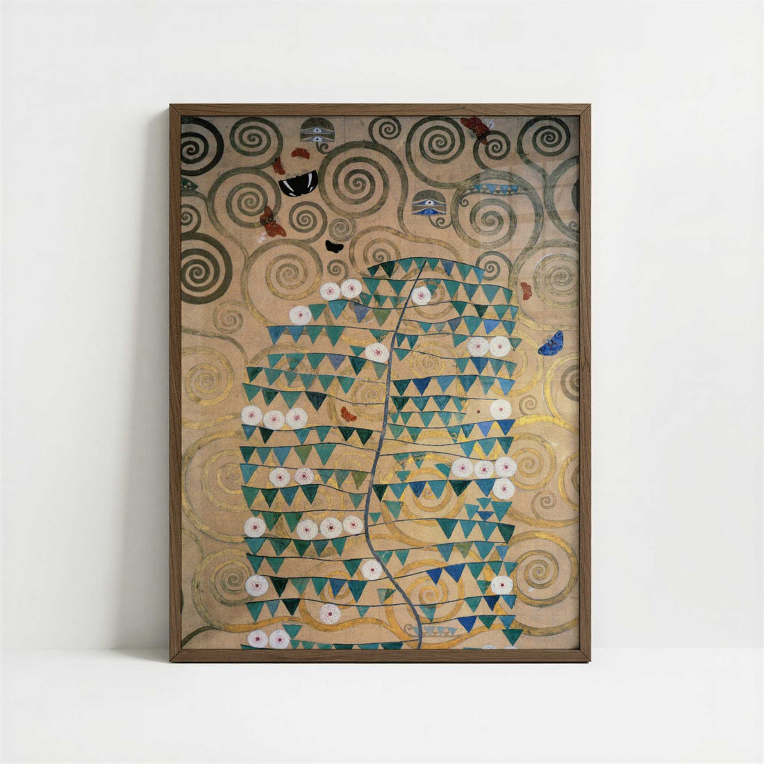 Stoclet Frieze, Tree (1905-9) by Gustav Klimt – Art Print - Art print in dark wood frame