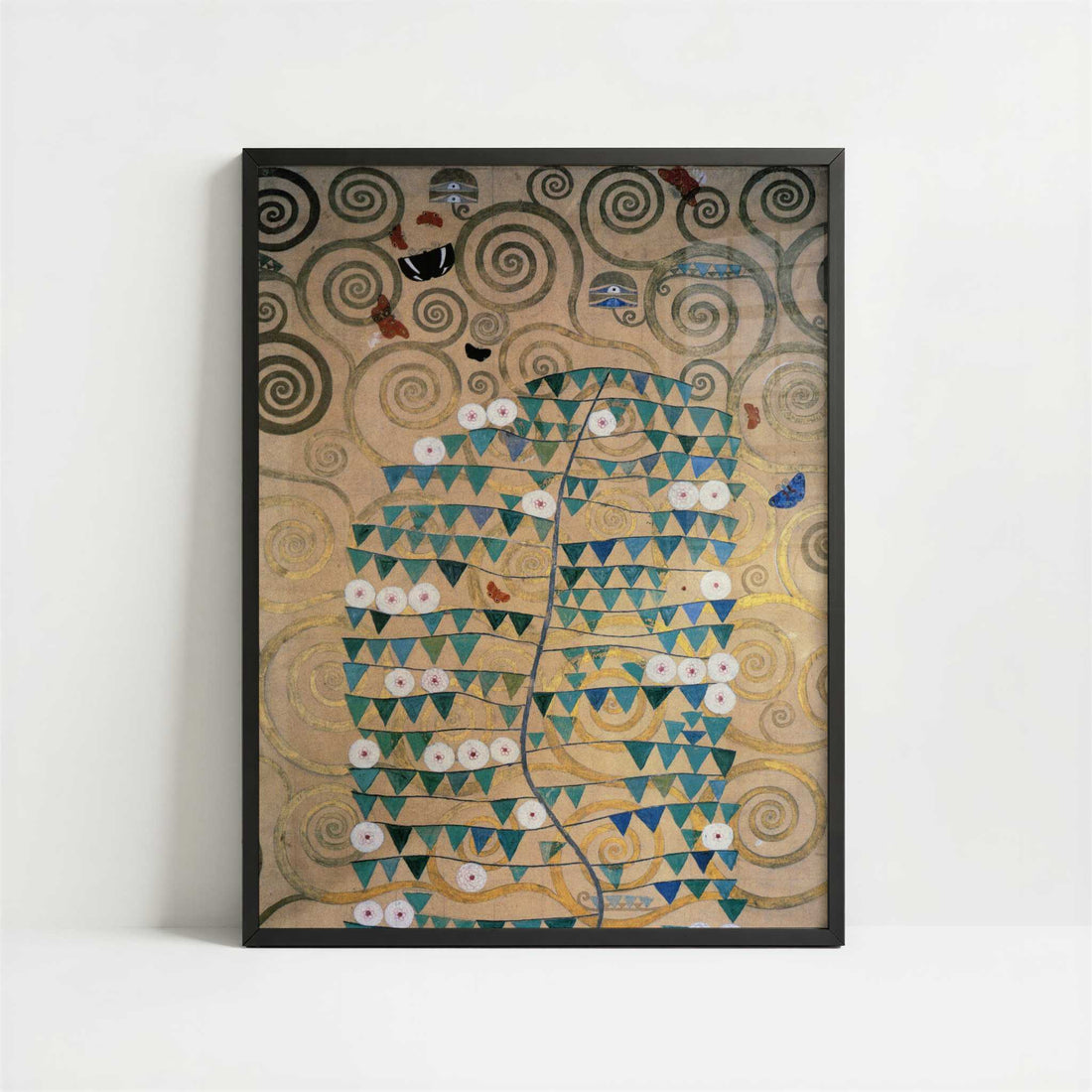 Stoclet Frieze, Tree (1905-9) by Gustav Klimt – Art Print - Art print in black frame
