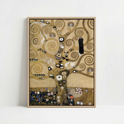 Framed Canvas - Framed canvas in oak color frame