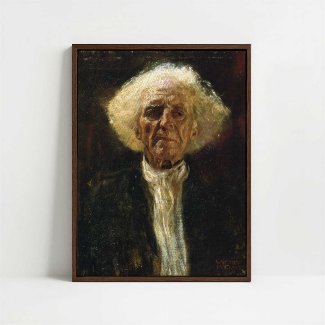Framed Canvas - Framed canvas in dark wood color frame