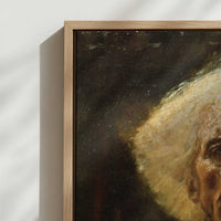 Framed Canvas - Close-up detail and texture of the framed canvas