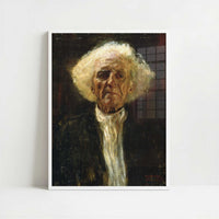 Study of Head of a Blind Man (1898) by Gustav Klimt – Art Print - Art print in white frame