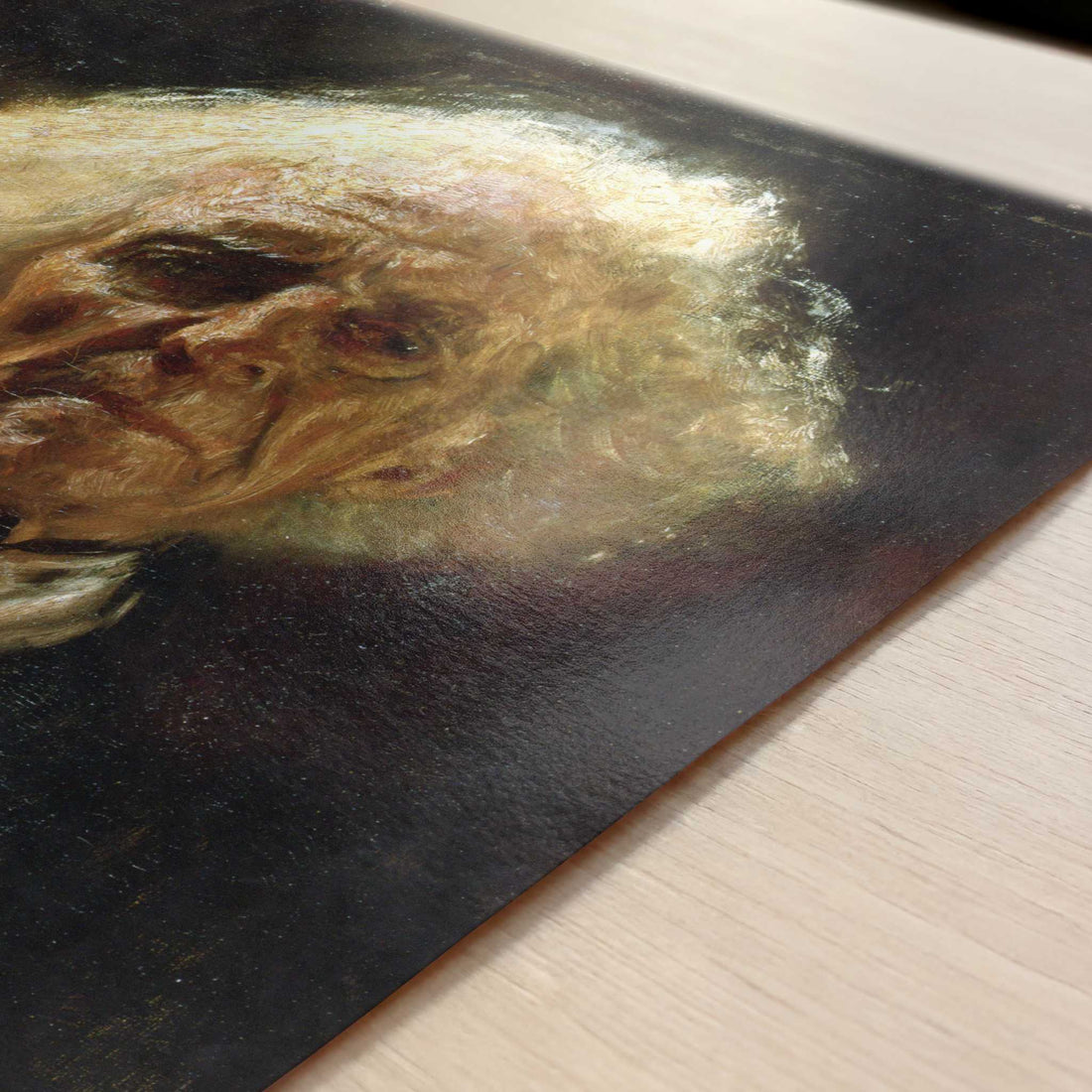Study of Head of a Blind Man (1898) by Gustav Klimt – Art Print - Close-up detail of the art print