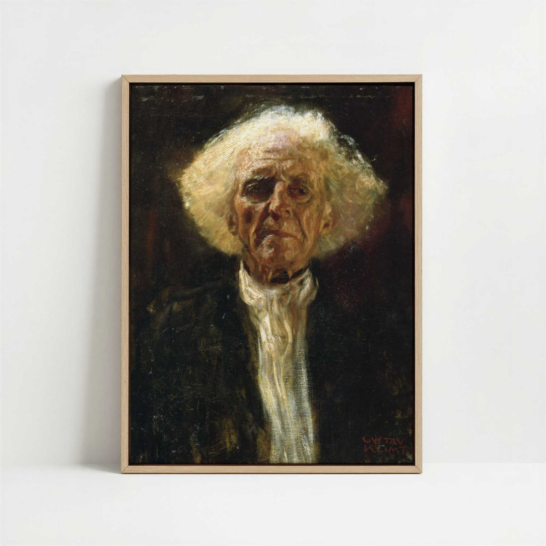 Framed Canvas - Framed canvas in oak color frame