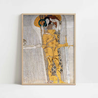 The Beethoven Frieze II (1902) by Gustav Klimt – Art Print - Art print in oak frame