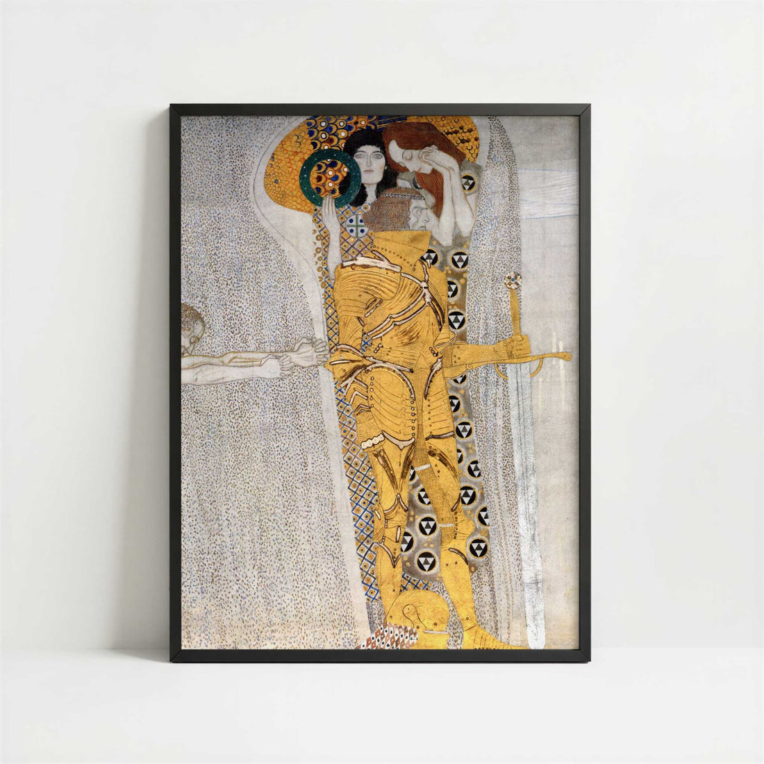 The Beethoven Frieze II (1902) by Gustav Klimt – Art Print - Art print in black frame