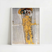 The Beethoven Frieze II (1902) by Gustav Klimt – Art Print - Art print in white frame