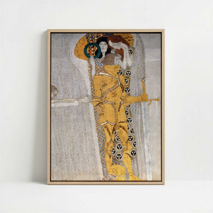 Framed Canvas - Framed canvas in oak color frame