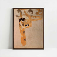 Framed Canvas - Framed canvas in dark wood color frame