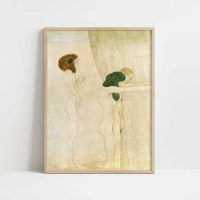 The Beethoven Frieze I (1902) by Gustav Klimt – Art Print - Art print in oak frame