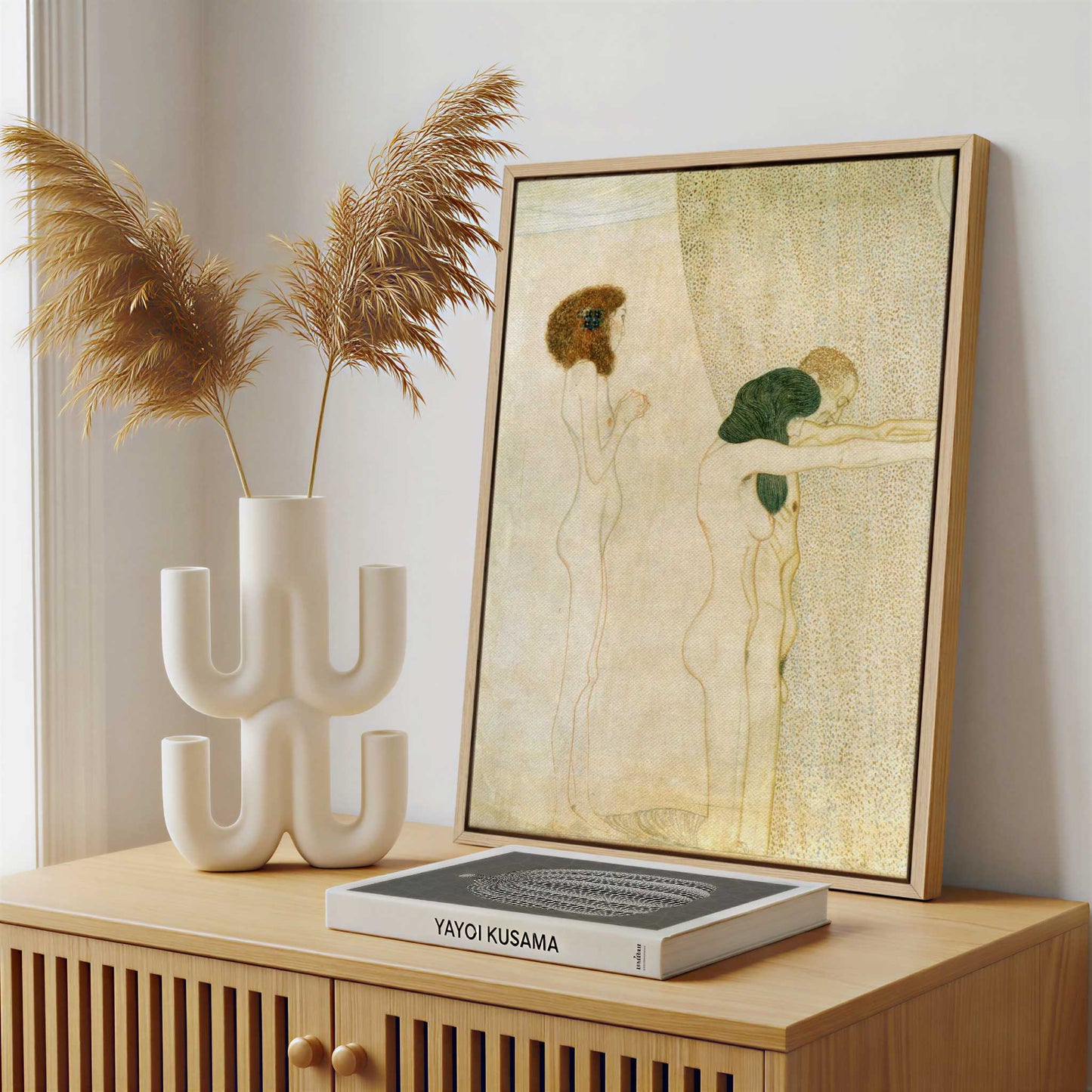 Framed Canvas - Framed canvas in a stylish interior setting