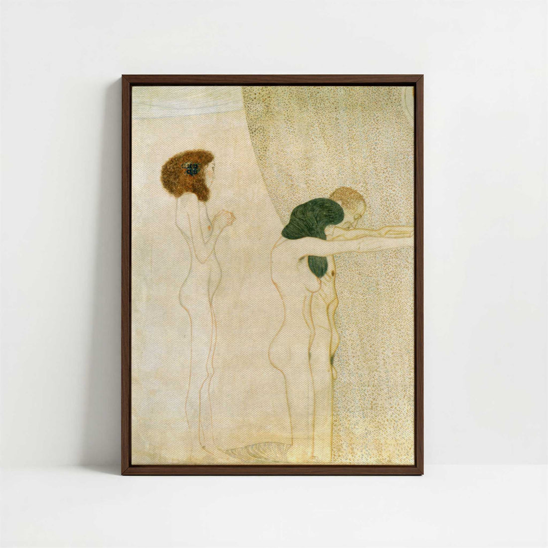Framed Canvas - Framed canvas in dark wood color frame