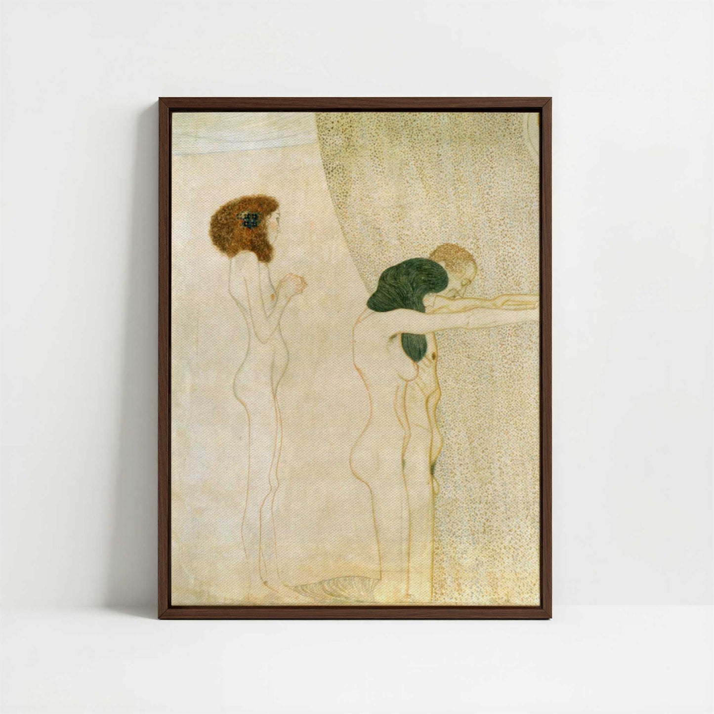 Framed Canvas - Framed canvas in dark wood color frame