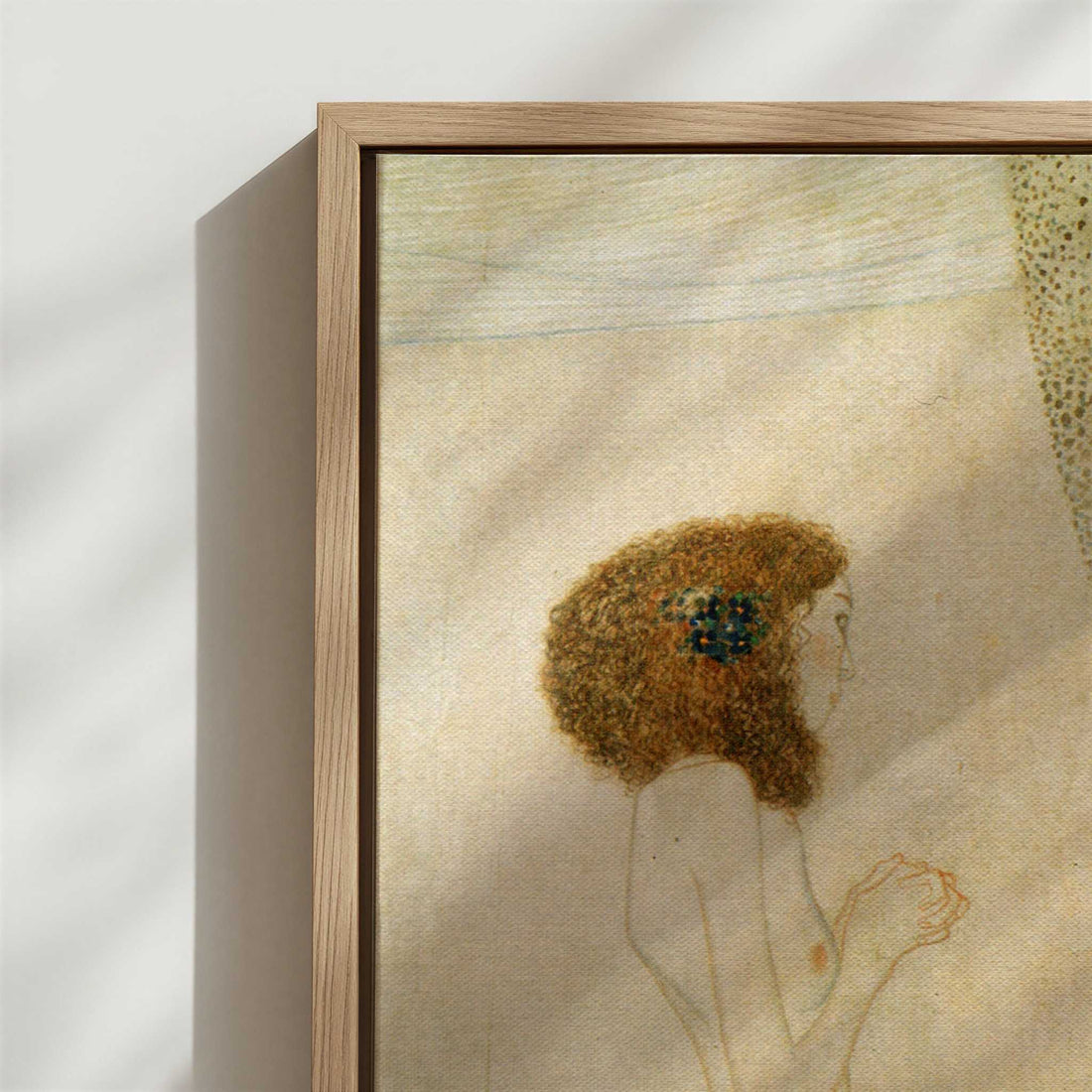 Framed Canvas - Close-up detail and texture of the framed canvas