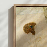 Framed Canvas - Close-up detail and texture of the framed canvas