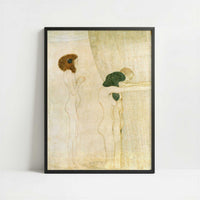 The Beethoven Frieze I (1902) by Gustav Klimt – Art Print - Art print in black frame
