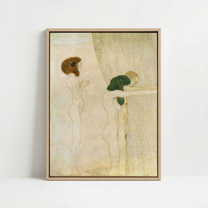 Framed Canvas - Framed canvas in oak color frame