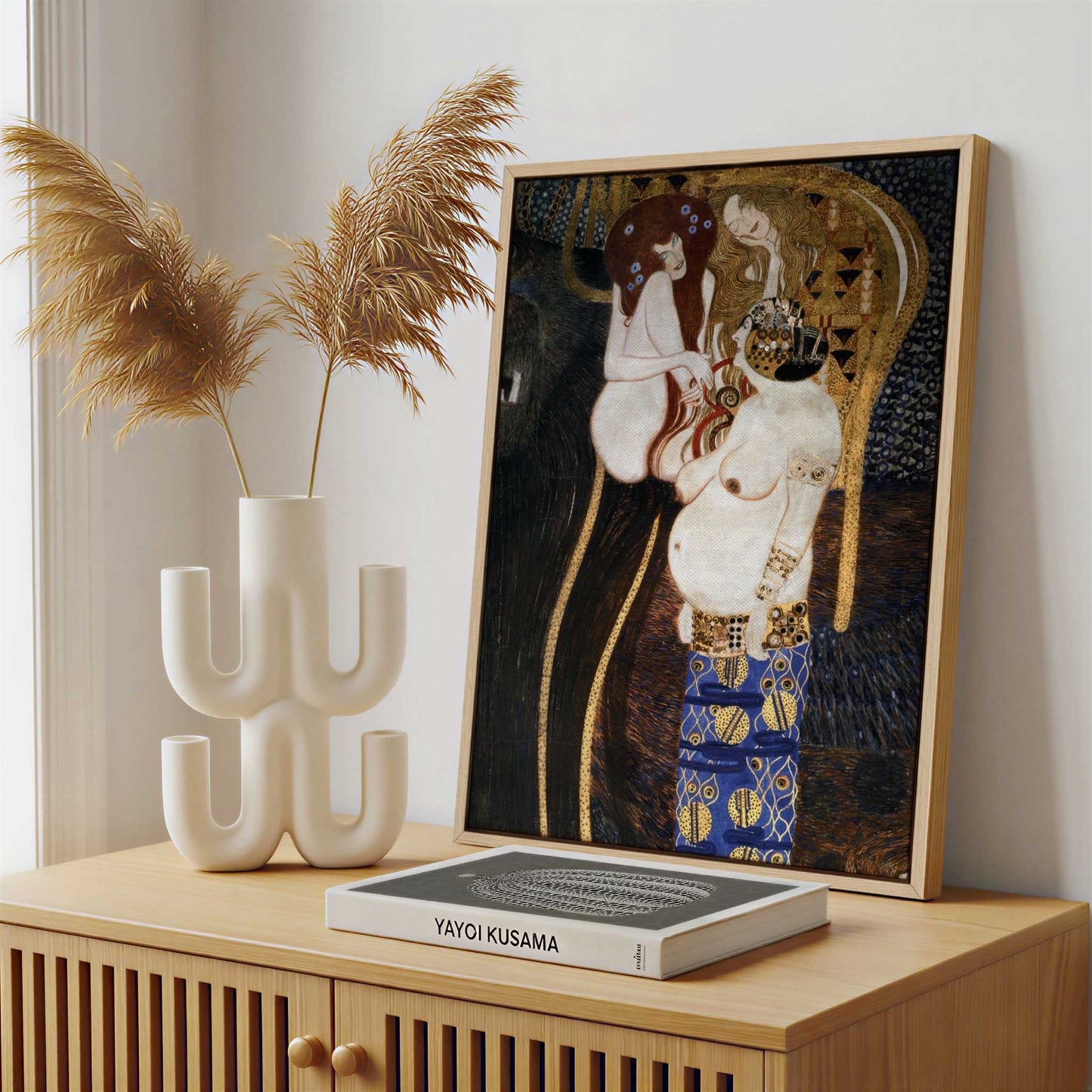 Framed Canvas - Framed canvas in a stylish interior setting