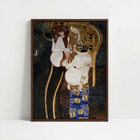 Framed Canvas - Framed canvas in dark wood color frame