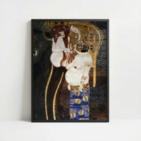 The Beethoven Frieze VI (1902) by Gustav Klimt – Art Print - Art print in black frame