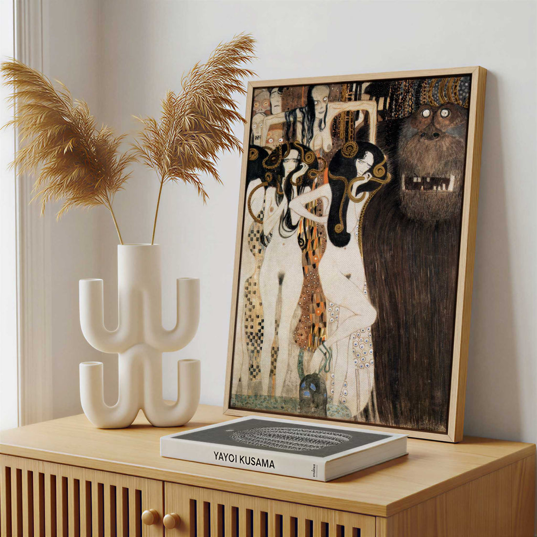 Framed Canvas - Framed canvas in a stylish interior setting