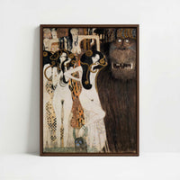 Framed Canvas - Framed canvas in dark wood color frame